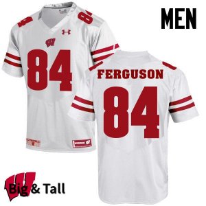 Men's Wisconsin Badgers NCAA #84 Jake Ferguson White Authentic Under Armour Big & Tall Stitched College Football Jersey NM31D20OV